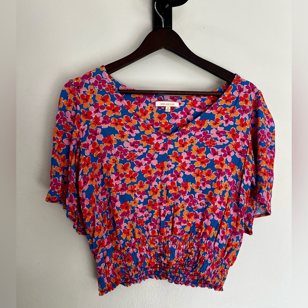 Short Sleeve Bright Floral Shirt